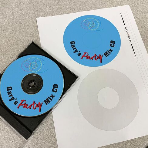 CD/DVD Labels from Blank Labels - Memorex Large Core Compatible - Permanent White Matte - Inkjet and Laser Guaranteed - Easy to Peel - Made in USA - 100 Sheets - 200 Disc Labels in Saudi Arabia