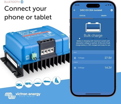 Victron Energy Orion-Tr Smart 24/12-Volt 30 amp 360-Watt DC-DC Charger Isolated (Bluetooth) in Saudi Arabia