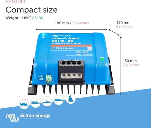 Victron Energy Orion-Tr Smart 24/12-Volt 30 amp 360-Watt DC-DC Charger Isolated (Bluetooth) in Saudi Arabia