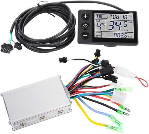 Yunir Brushless Motor Controller, Waterproof 24V-48V Motor Controller, LCD Display Electric Bike Scooter Brushless Controller Kit(24V/36V 350W) in Saudi Arabia
