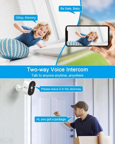 ANRAN Security Cameras Wireless Outdoor,2K Battery Powered Indoor Camera in Kuwait
