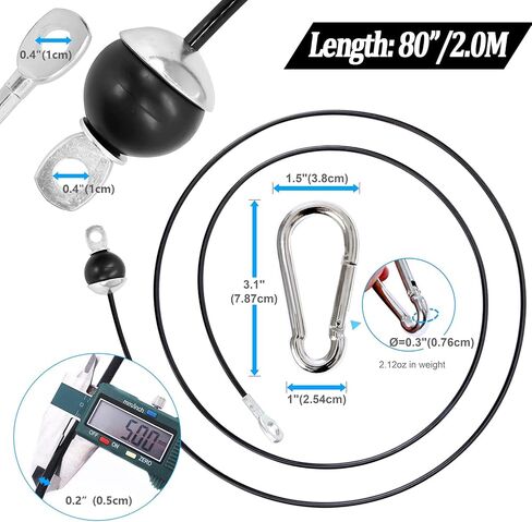 Taeku Fitness Pulley Cable Heavy Duty 6mm Pulley Cable Steel Wire Rope Replacement Cable Machine Accessories for Home Gym Weight Lift Pulley System in Saudi Arabia