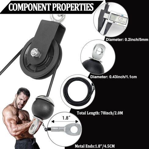 Taeku Fitness Pulley Cable Heavy Duty 6mm Pulley Cable Steel Wire Rope Replacement Cable Machine Accessories for Home Gym Weight Lift Pulley System in Saudi Arabia