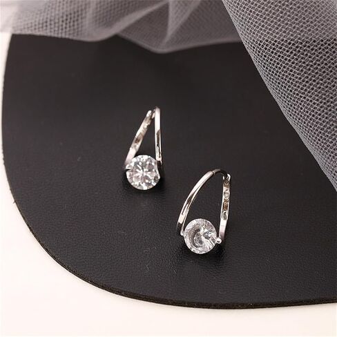 3 Pairs Lymphvity Germanium Earrings Crystal Ball Hoop Earrings for Women Girls Creative Colorful Irregular Rhinestone Cubic Zirconia Lucky Round Ball Dangle Earrings for Lymphatic Drainage Jewelry Gifts in Saudi Arabia