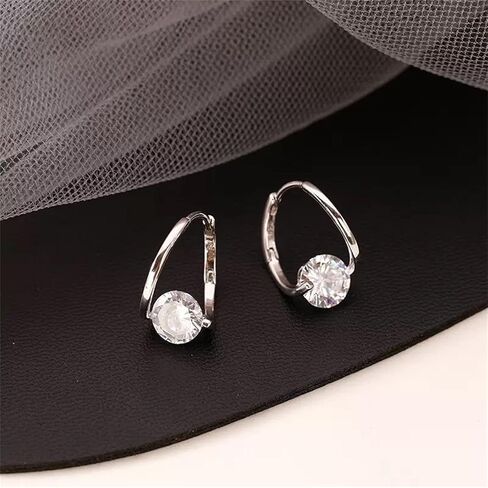 3 Pairs Lymphvity Germanium Earrings Crystal Ball Hoop Earrings for Women Girls Creative Colorful Irregular Rhinestone Cubic Zirconia Lucky Round Ball Dangle Earrings for Lymphatic Drainage Jewelry Gifts in Saudi Arabia