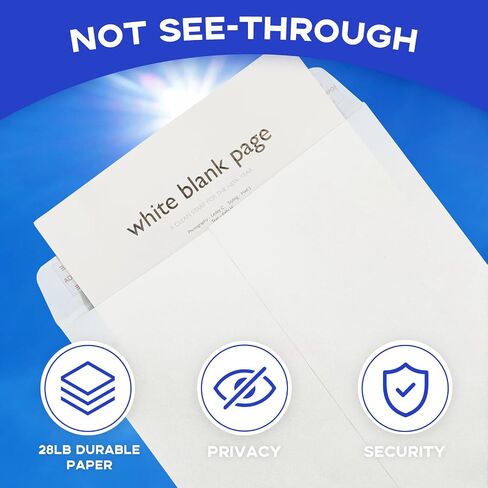 100 White Envelopes 9x12, Goefun Catalog Large Mailing Envelopes - 80GSM Paper, Letter Size Envelopes 9x12 Self Seal in Saudi Arabia