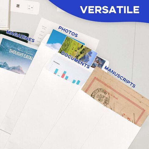 100 White Envelopes 9x12, Goefun Catalog Large Mailing Envelopes - 80GSM Paper, Letter Size Envelopes 9x12 Self Seal in Saudi Arabia