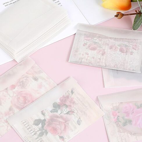 100 Pcs Glassine Envelopes, 3.9 × 2.7 Inch Small Envelopes, Mini Translucent Envelopes, Clear Glassine Envelopes for Seeds, Stamps, Coin, Lottery Tickets, Badges in Saudi Arabia