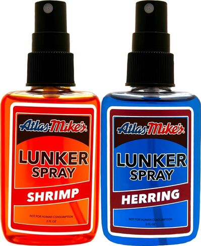 Atlas-Mike's Lunker Spray 2oz, 2-Pack - Herring & Shrimp Fishing Bait Attractant - Boost Your Fishing Success | Ideal for Freshwater & Saltwater Anglers in Saudi Arabia