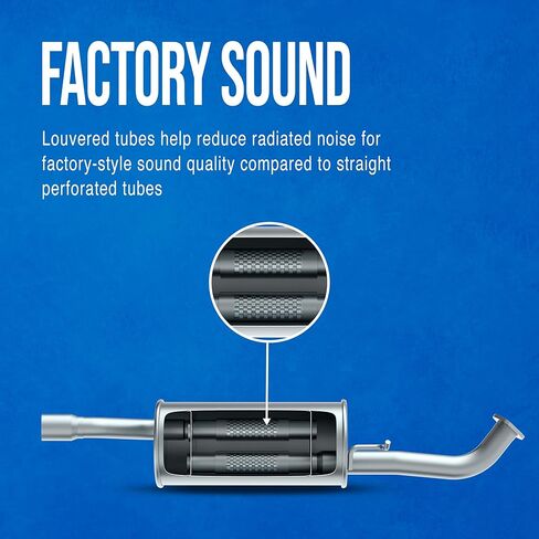 Walker SoundFX 18209 Direct Fit Exhaust Muffler 2.5" Inlet (ID) 2.5" Outlet (ID) for Ford F-350 in Saudi Arabia