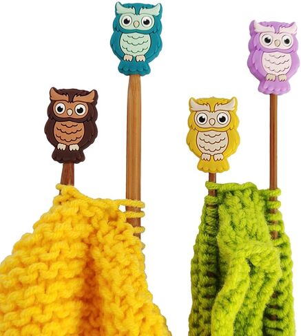 4 قطع من سدادات إبر الحياكة من Toeloioh، واقيات نقاط إبرة الحياكة على شكل قرد البطريق وبومة السمك، وأغطية نهاية حياكة الحيوانات الكرتونية، وإكسسوارات الحياكة (البطريق باللون الأسود) in Kuwait