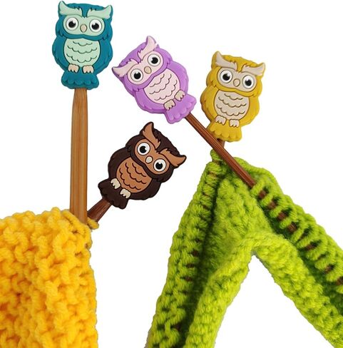 4 قطع من سدادات إبر الحياكة من Toeloioh، واقيات نقاط إبرة الحياكة على شكل قرد البطريق وبومة السمك، وأغطية نهاية حياكة الحيوانات الكرتونية، وإكسسوارات الحياكة (البطريق باللون الأسود) in Kuwait