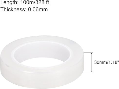 MECCANIXITY Removable Protective Film, 1.97 Inch x 328 Ft Surface Protective Scratch Film Roll for Furniture, Electrical Appliances, Clear in Kuwait