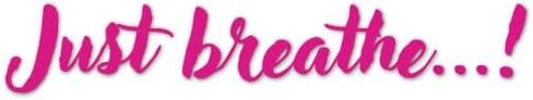 Just Breathe Mirror Decal, Different Fonts And Colors, Vinyl Car Decals For Men Women And Kids, Rearview Mirror Decal, Car Decal Gifts, Car Side Mirror And Window Decal (Classic, Pink) in Saudi Arabia