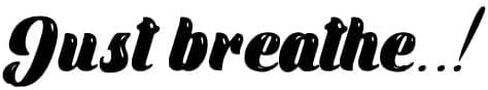Just Breathe Mirror Decal, Different Fonts And Colors, Vinyl Car Decals For Men Women And Kids, Rearview Mirror Decal, Car Decal Gifts, Car Side Mirror And Window Decal (Classic, Pink) in Saudi Arabia