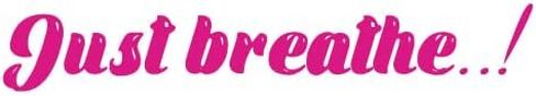 Just Breathe Mirror Decal, Different Fonts And Colors, Vinyl Car Decals For Men Women And Kids, Rearview Mirror Decal, Car Decal Gifts, Car Side Mirror And Window Decal (Classic, Pink) in Saudi Arabia