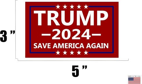 Rogue River Tactical Trump 2024 Save America Again Presidential Election Bumper Sticker Car Decal Conservative Republican USA MAGA Red in Saudi Arabia