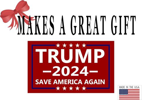 Rogue River Tactical Trump 2024 Save America Again Presidential Election Bumper Sticker Car Decal Conservative Republican USA MAGA Red in Saudi Arabia