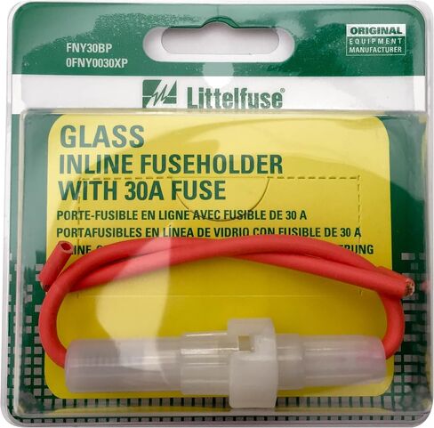 Littelfuse 0FNY0030XP ACS Glass 30 Amp Carded Inline Fuse Holder in Saudi Arabia