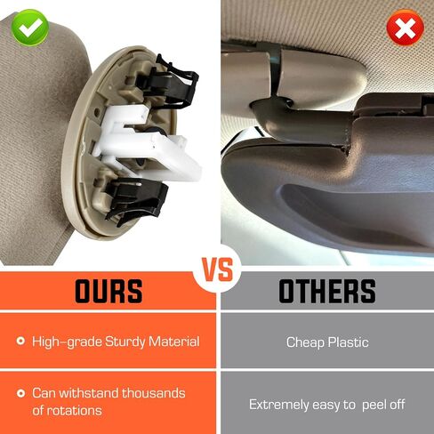 Youxmoto Sun Visor Left Driver Side for Toyota Camry with Sunroof 2007 2008 2009 2010 2011, Beige Sun Visor Replaces# 74320-06800-B0, with Vanity Mirror and Light in Saudi Arabia