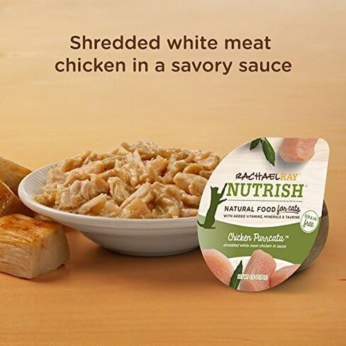 راشيل راي نوتريش طعام القطط الرطب الطبيعي، وصفة بوركاتا الدجاج، كوب 2.8 أونصة، خالي من الحبوب in Kuwait