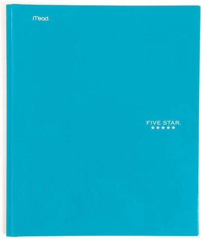 Five Star 2 Pocket Folder with Prong Fasteners, Folders with Pockets, Teal, White, Purple, Lime, 4 Pack (38104) in Saudi Arabia