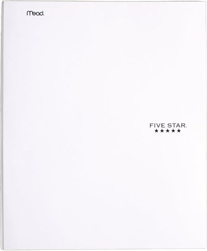 Five Star 2 Pocket Folder with Prong Fasteners, Folders with Pockets, Teal, White, Purple, Lime, 4 Pack (38104) in Saudi Arabia