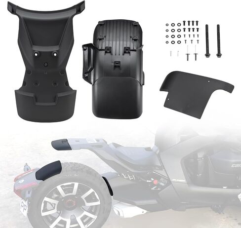 حاجز خلفي من A & UTV PRO لـ 2019-2022 Can-Am Ryker Fender Extension Mud اللوحات واقيات الطين، استبدال OEM # 219400963، 3PCS in Saudi Arabia
