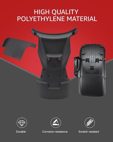 حاجز خلفي من A & UTV PRO لـ 2019-2022 Can-Am Ryker Fender Extension Mud اللوحات واقيات الطين، استبدال OEM # 219400963، 3PCS in Saudi Arabia