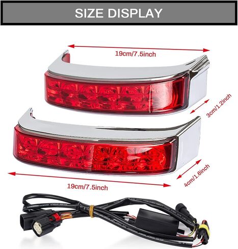 psler Saddlebag Housing Tail Run Brake Turn Light Lamp LED Len for Touring Street Road Glide CVO Electra Glide Ultra Classic Ultra Limited CVO 2014-2022 (Chrome Red) in Saudi Arabia