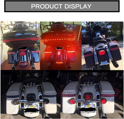 psler Saddlebag Housing Tail Run Brake Turn Light Lamp LED Len for Touring Street Road Glide CVO Electra Glide Ultra Classic Ultra Limited CVO 2014-2022 (Chrome Red) in Saudi Arabia