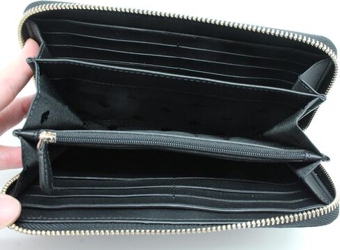 Kate Spade New York Shimmy Glitter Boxed Large Continental Wallet Black in Kuwait