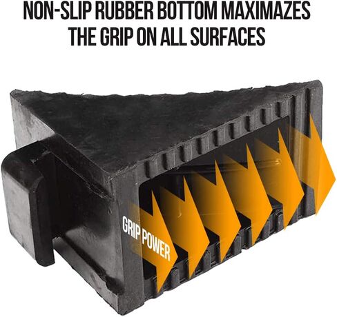 Heavy Duty Rubber Wheel Tire Chock 10" L x 6" W x 7.3" H, Front and Back for Camper, Trailer, RV, Truck, Car, Vehicle and RV (4-Pack) in Saudi Arabia