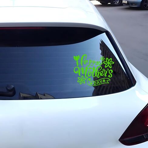 1 Sheet Happy Mother's Day Sticker, Cute Daisy,Tulip Flowes Automotive Die Cut Waterproof Vinyl Decal Gift for Mother Mothers Day Gifts for Mom Home Wall Window Car Party Supplies Decor (Holographic) in Kuwait
