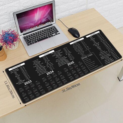 Computer Office Power Point Excel Word Shortcut Keys Mouse Pad 11.8x31.5 in Big Extended Non-Slip Rubber Base Mousepad with Stitched Edges Gaming Pc Desktop Large Mouse Pad in Saudi Arabia