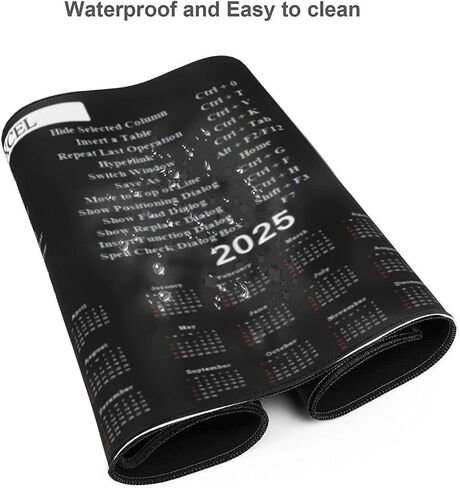 Computer Office Power Point Excel Word Shortcut Keys Mouse Pad 11.8x31.5 in Big Extended Non-Slip Rubber Base Mousepad with Stitched Edges Gaming Pc Desktop Large Mouse Pad in Saudi Arabia