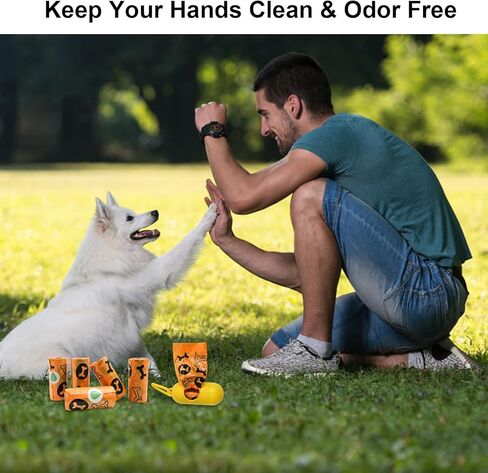 بكرات أكياس براز الكلاب، أكياس نفايات الكلاب، موزع أكياس براز الكلاب، أكياس براز الكلاب سميكة، مقاومة للتسرب، عدد 270، 18 لفة in Kuwait
