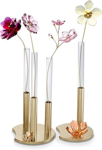 Swarovski Garden Tales Decorative Vase, Glass Vase with Gold Tone Finish Base, Small Vase for Single Flowers, Part of the Swarovski Garden Tales Collection in Saudi Arabia