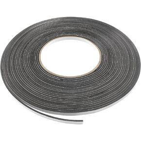 BokWin 2PCS Sealing Foam Tape 5mm Wide 2mm Thick 10m/32.8ft Long, Foam Self Adhesive Tape for Sound Insulation Shock Absorption Weather Stripping Draft Seal, Doors and Windows, Black Single Sided