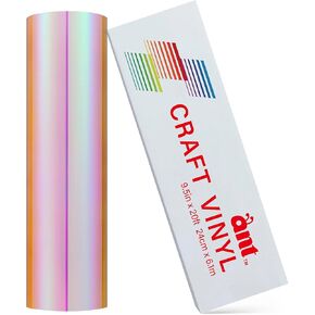 Ant PVP 9.5 inch Width Holographic Smart Matless Vinyl 9.5inch x 20ft, Rose Red with Blue Light Compatible with Cricut Joy Xtra Decals Stickers&More All-Weather&Fade-Proof Ideal for Outdoor Use