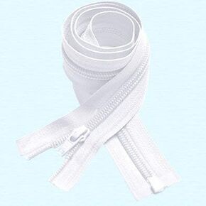 YKK #5 Nylon Coil Separating Zippers - White 30" (Pack of 1 Zipper)
