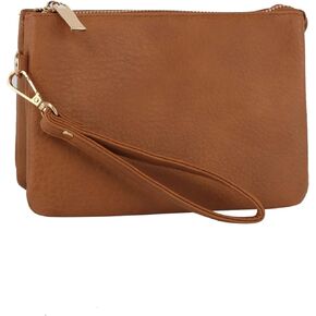 Handbag Republic Fashion Triple Compartment Crossbody Wristlet Bag by Calin Collection
