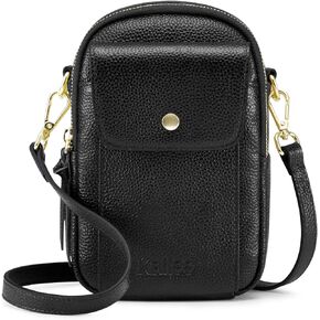 Kattee Crossbody Bags for Women Trendy, Leather Cell Phone Bag for Women, Vintage Small Shoulder Purse with Card Slots