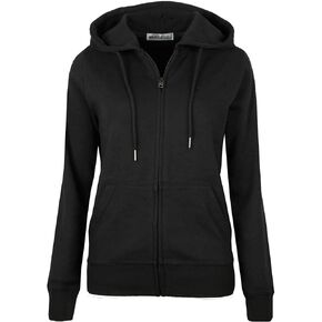 Slim Fit Women's Casual Full-Zip Hoodie Lightweight Long Sleeve Sweatshirt Casual Jacket with Pocket