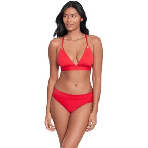 Lauren Ralph Lauren Women's Beach Club Solids Toggle V Neck Bikini Top