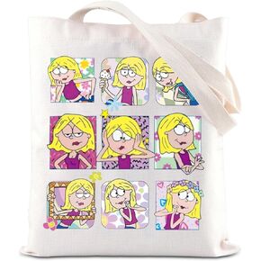 ENSIANTH Lizzie Cartoon TV Show Merch Lizzie and Isabella Gift Animated Lizzie Multi Pose Handbag Lizzie Fans Tote Bag