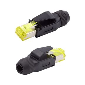 NFHK M12 Type-D D-Coded 4Pin Male to RJ45 Cat5e Male Cable LAN Ethernet Network Industrial Applications IP67 Patch Cord