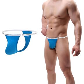 Sexy Men's Thongs Low Waist Bamboo Viscose Fiber Underwear With Adjustable Waistline