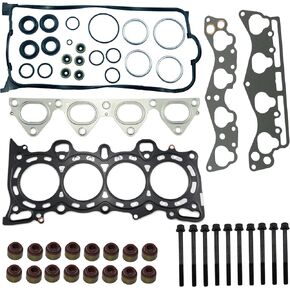 HS9915PT-1 Cylinder Head Gasket Set with Head bolts Compatible with 1.6L Honda Civic 1996 1997 1998 1999 2000, Civic del Sol 1996 1997, D16Y5 D16Y7 D16Y8 D16B5 SOHC Engine, Part# HS54234 HB4029