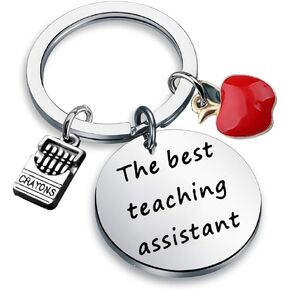 Teaching Thank You Gift Best Teaching Assistant Keychain Retirement Appreciation Gift End of Term Gift for Teacher
